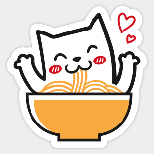 Cat Noodles Sticker